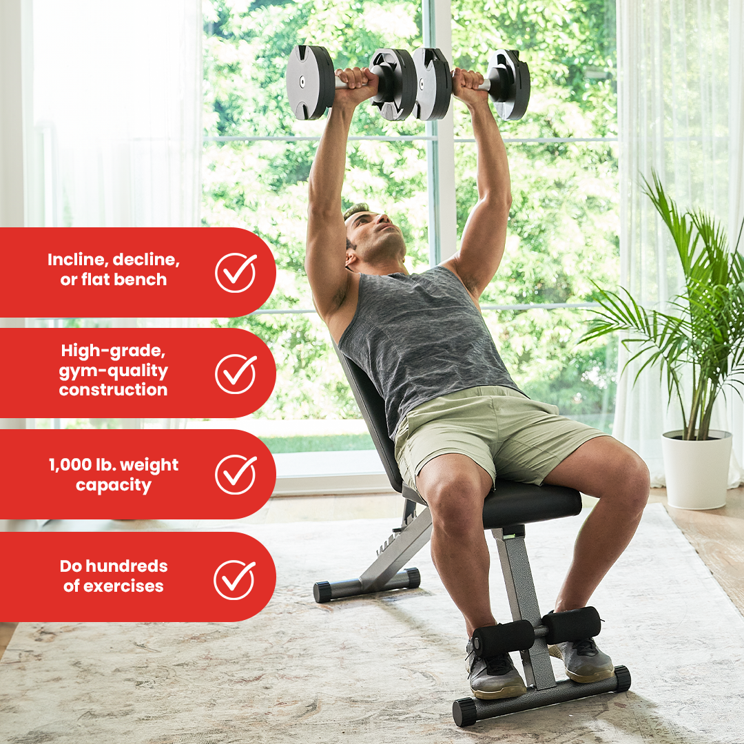 Finer Form Adjustable and Foldable Weight Bench