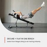 Semi-Commercial Decline Sit Up and Flat Weight Bench