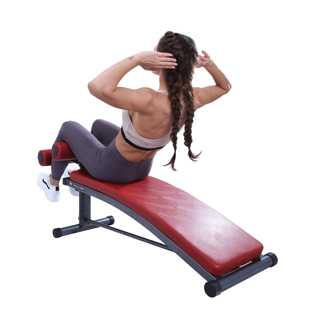 Finer Form Sit Up Bench and Slant Board for Abdominal and Core