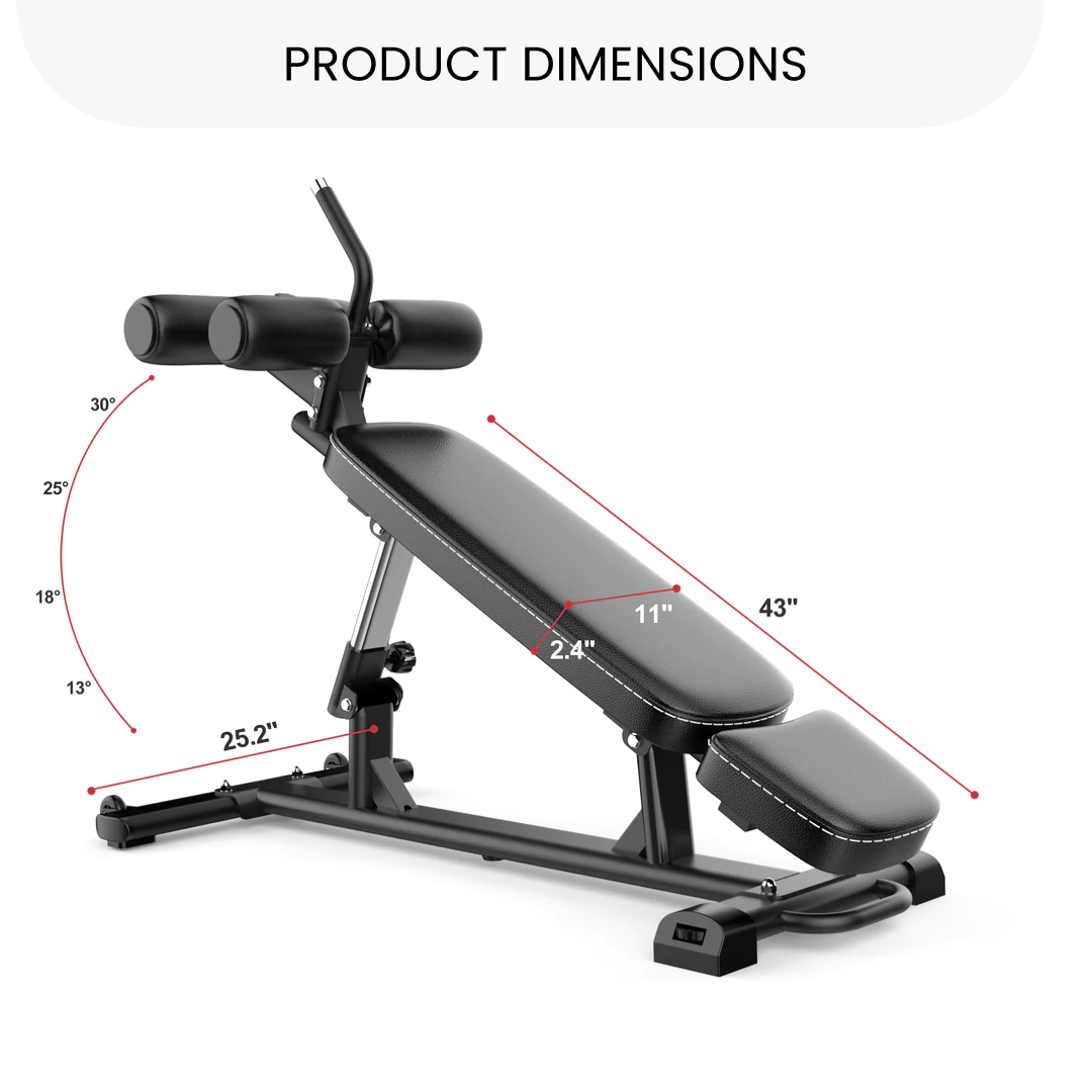 Finer Form Semi-Commercial Ab Bench and Sit Up Bench Elite