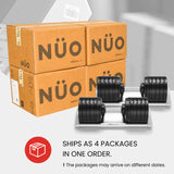Nuobell S5100 Adjustable Dumbbells, 5-100 lb, Set of 2 Free Weights, 5 lb Increments, Instant Twist-handle Adjustment, Knurled Aluminum handles, Replace 20 Pairs of Dumbbells, Trays included