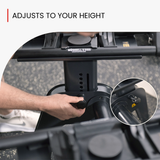 NÜOBELL S Pylon Floor Stand for Adjustable Dumbbells, Black Height-adjustable 21.7-25.2 in, Powder-coated steel, Fits NÜOBELL S 560 and S 5100, Compact 26 x 10 in footprint