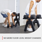 NÜOBELL S Pylon Floor Stand for Adjustable Dumbbells, Black Height-adjustable 21.7-25.2 in, Powder-coated steel, Fits NÜOBELL S 560 and S 5100, Compact 26 x 10 in footprint