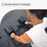 NÜOBELL S Pylon Floor Stand for Adjustable Dumbbells, Black Height-adjustable 21.7-25.2 in, Powder-coated steel, Fits NÜOBELL S 560 and S 5100, Compact 26 x 10 in footprint
