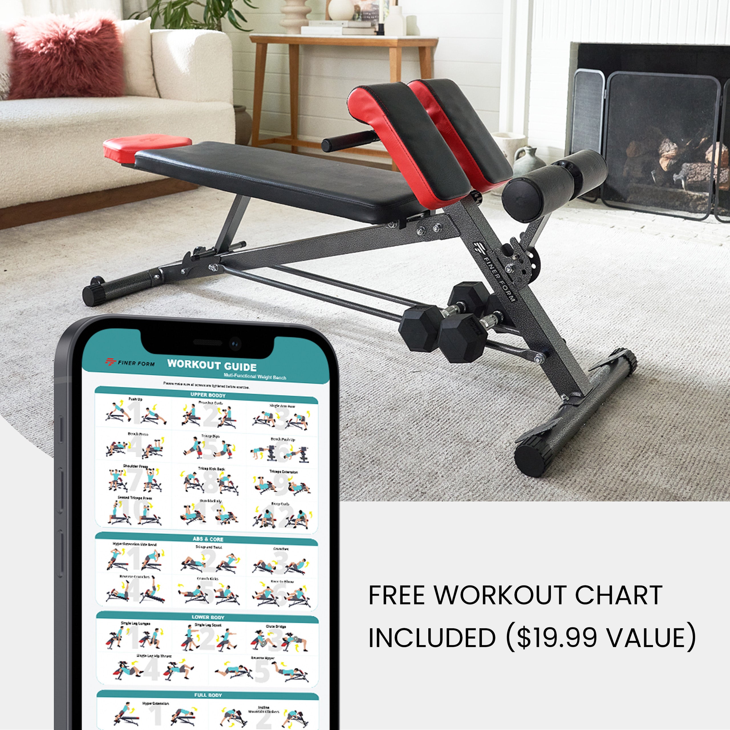 Hop-Sport Trainingsbank HS-2050HB - Inklapbare Multifunctionele Hop-Sport Trainingsbank HS-2050HB - Inklapbare Multifunctionele